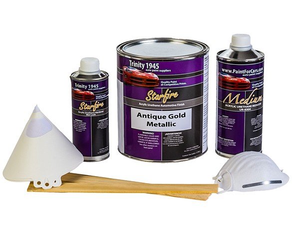Champagne Gold Metallic Acrylic Enamel Automotive Paint Kit 