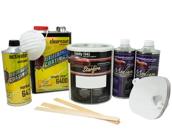 Pale Yellow Base Coat Clear Coat Auto Paint and Kit Options 